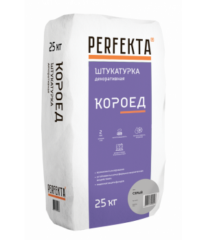 Штукатурка декоративная Короед серый, 25 кг