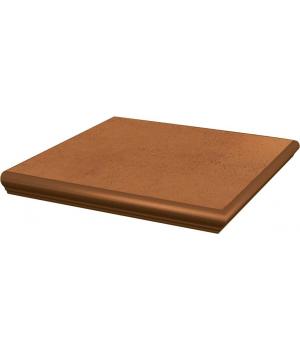 Ступень угловая с капиносом гладкая Paradyz Aquarius Brown 330х330х11мм