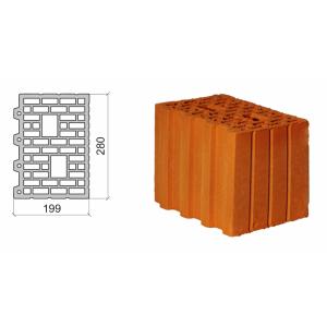 Керамический блок крупноформатный Poromax-250 1/2Д поризованный