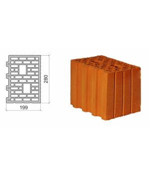 Керамический блок крупноформатный Poromax-250 1/2Д поризованный