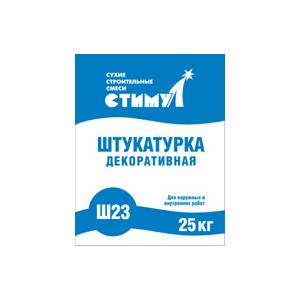 Стимул Ш-23, короед белый штукатурка для внутренних  наружных работ, 25 кг. арт. 46450