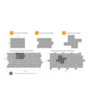 ТРОТУАРНАЯ ПЛИТКА BRAER ТРИАДА COLOR MIX Тип 29 «Плато» арт. 51325
