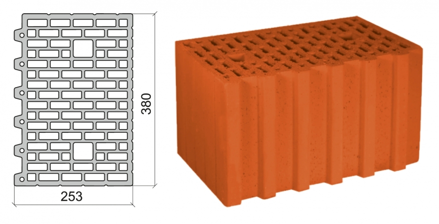 Керамический блок чертеж